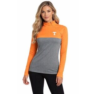 Rivalry Threads Tennessee Volunteers Orange Gray Quarter Zip Pullover Womens S
